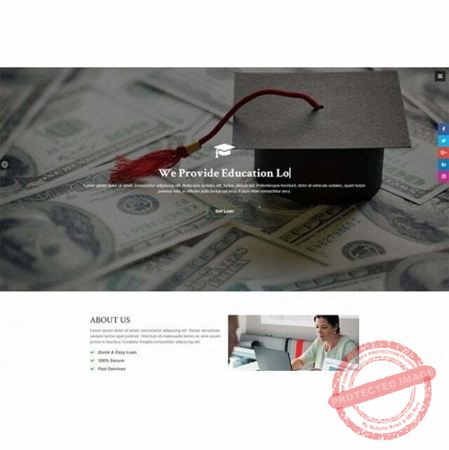 Educational Loan Single Page - HTML Template