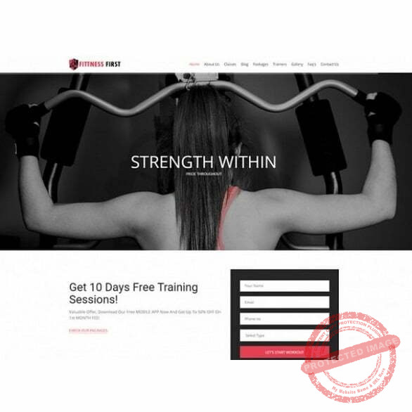 Fitness First - HTML Template