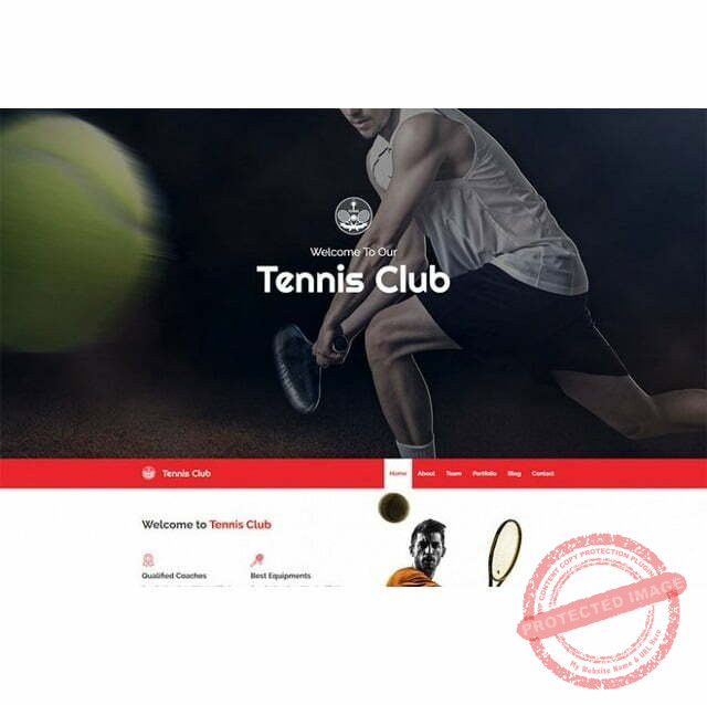 Tennis Club - HTML Template