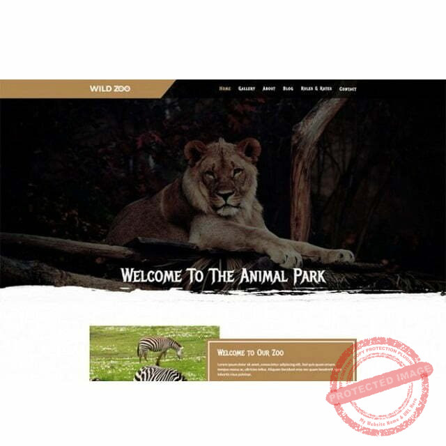 Wild Zoo Multipage - HTML Template